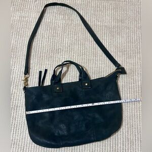 Clare V. Black Leather Bag